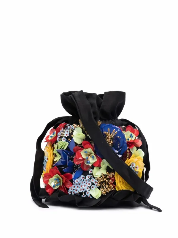 floral applique bag