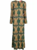 La DoubleJ Swing tiger-print dress - Green