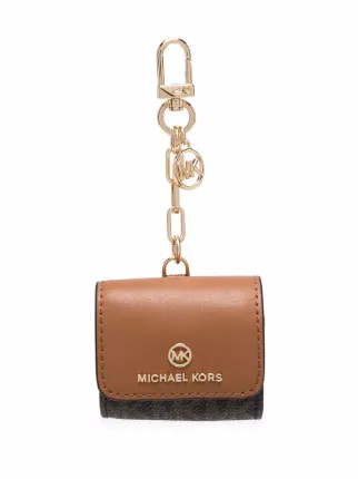 Shop Michael Michael Kors monogram-print AirPod case with Express Delivery  - FARFETCH