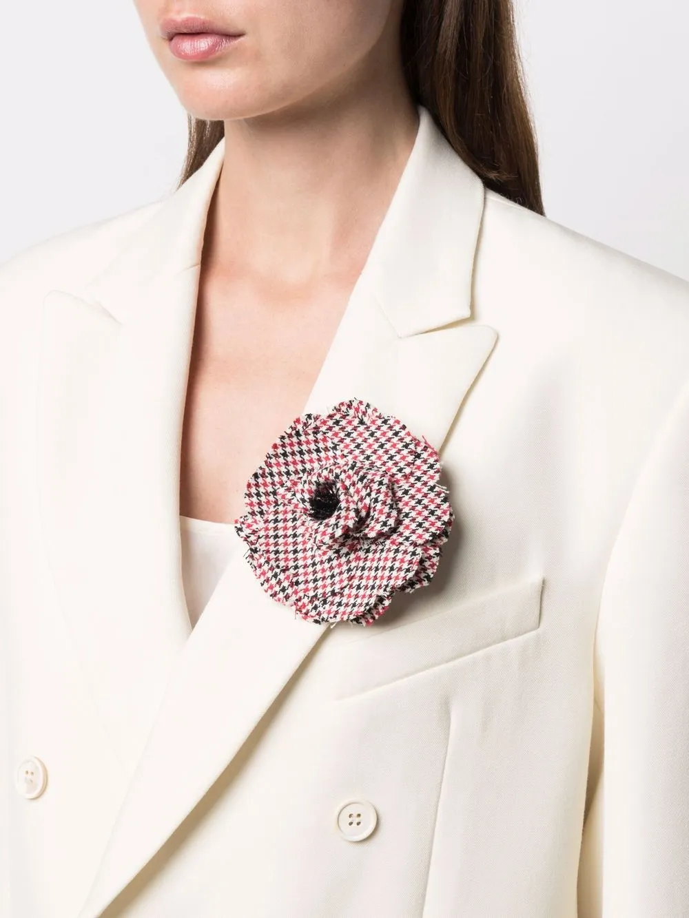 Philosophy Di Lorenzo Serafini Broche met pied-de-poule print - Rood