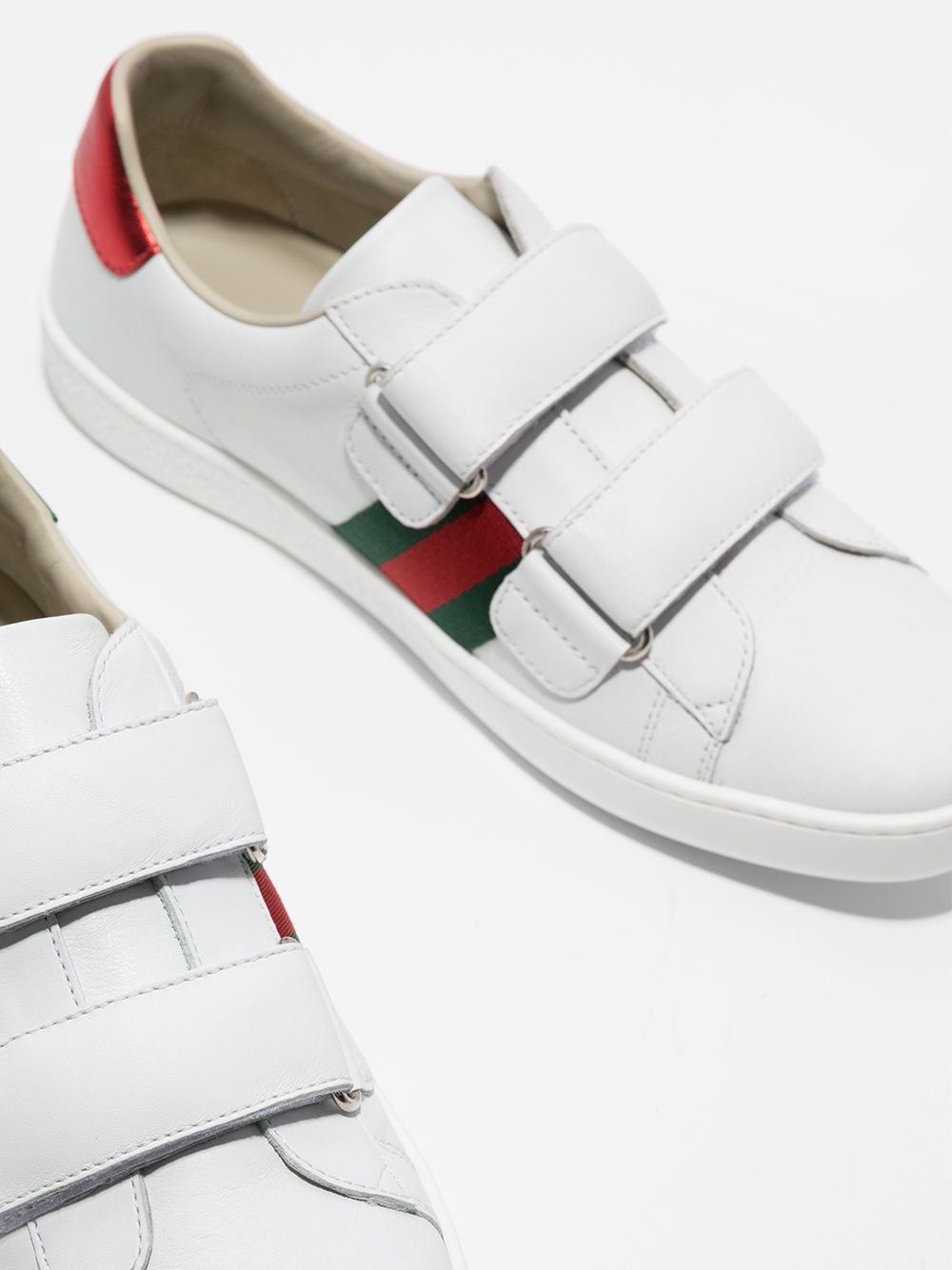 Gucci Kids エース ローカット スニーカー | ホワイト | FARFETCH JP