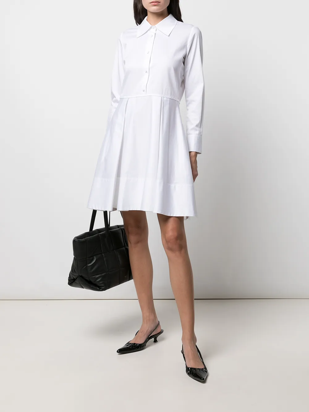 Shop KHAITE Romy silk shirt dress with Express Delivery - FARFETCH