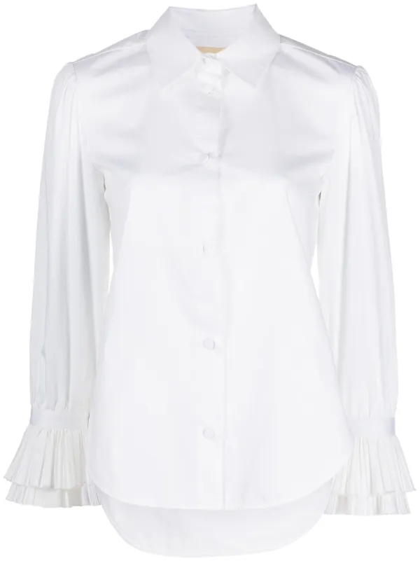 KHAITE Mary Ruffled button-up Shirt 