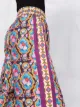 La DoubleJ Placeé-print silk trousers