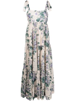 ZIMMERMANN floral-print Tiered Dress - Farfetch