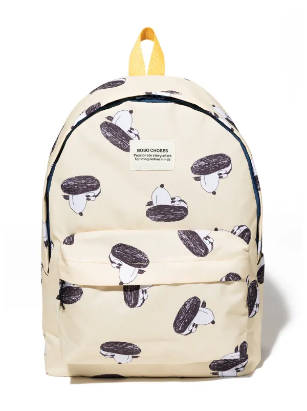 backpack with dog print