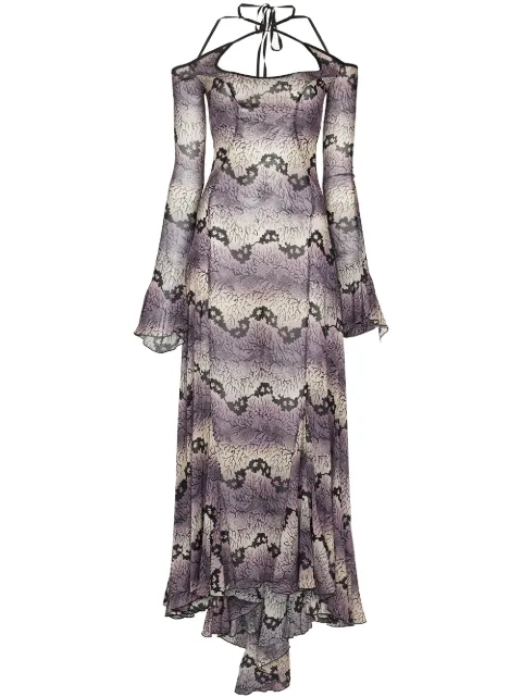 KNWLS Feral floral print draped dress