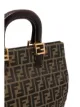 Fendi Pre-Owned Zucca FF plaque shopping bag