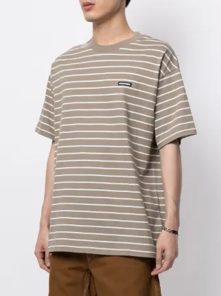 x Neighborhood stripe-print T-shirt展示图