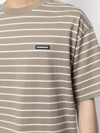 x Neighborhood stripe-print T-shirt展示图