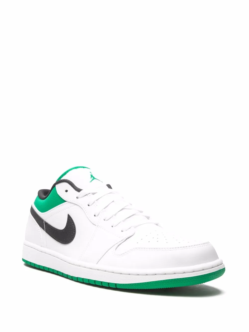 Shop Jordan Air  1 Low "white/lucky Green" Sneakers