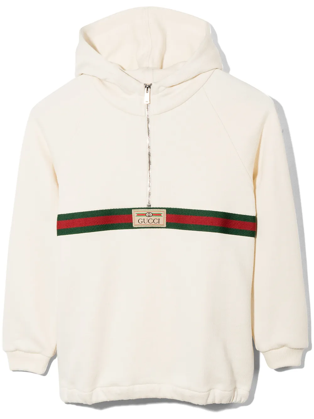 

Gucci Kids logo-patch cotton hoodie - Neutrals