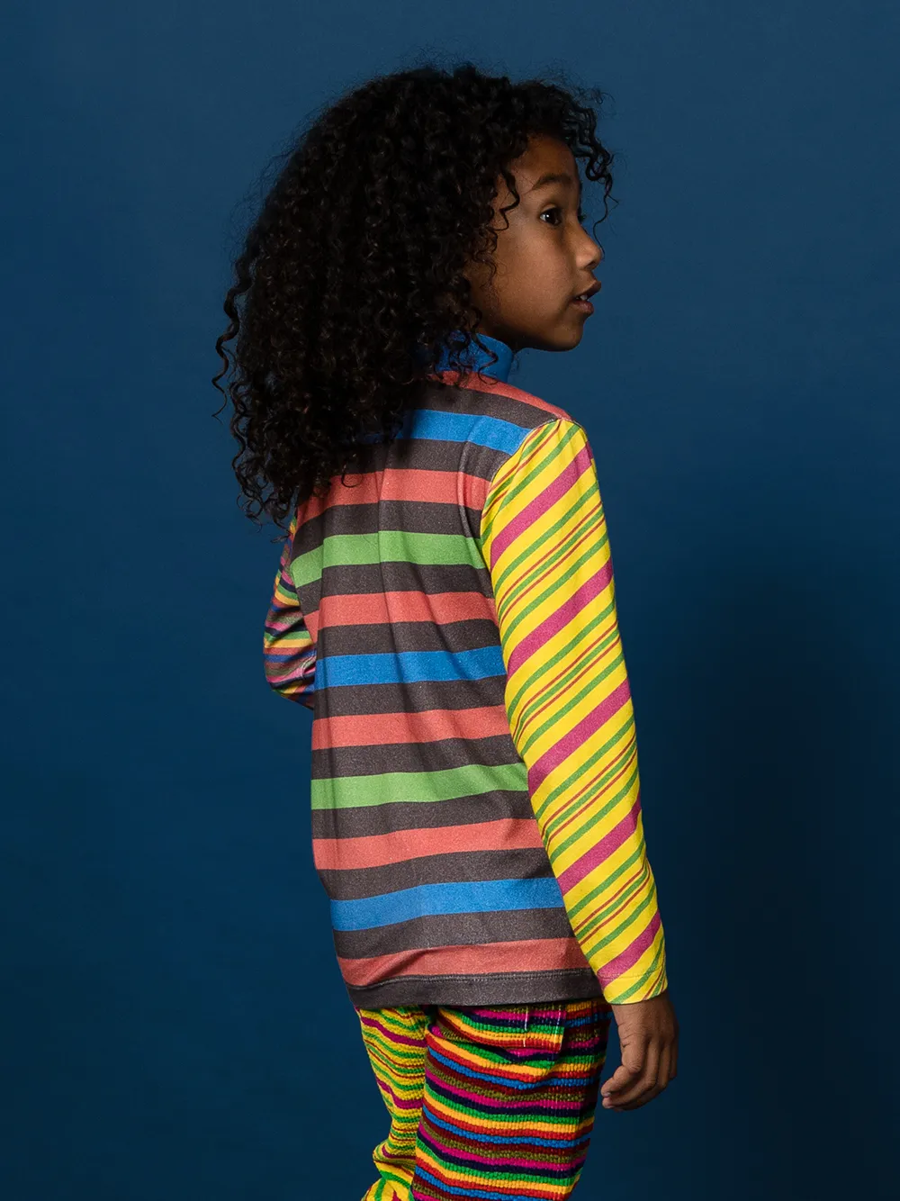 фото Erl kids полосатый топ с высоким воротником