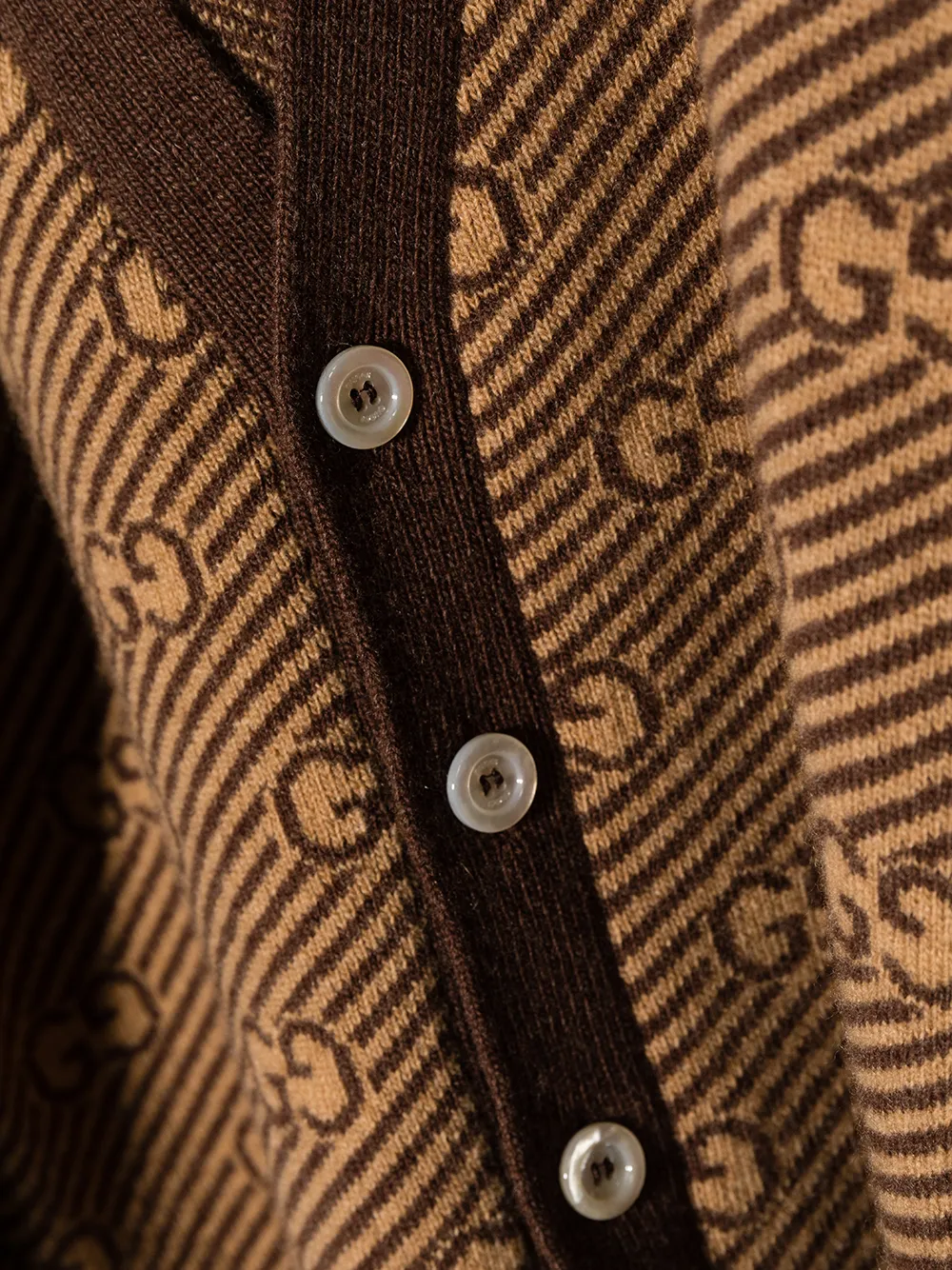 Gucci Kids Vest met V-hals - Bruin