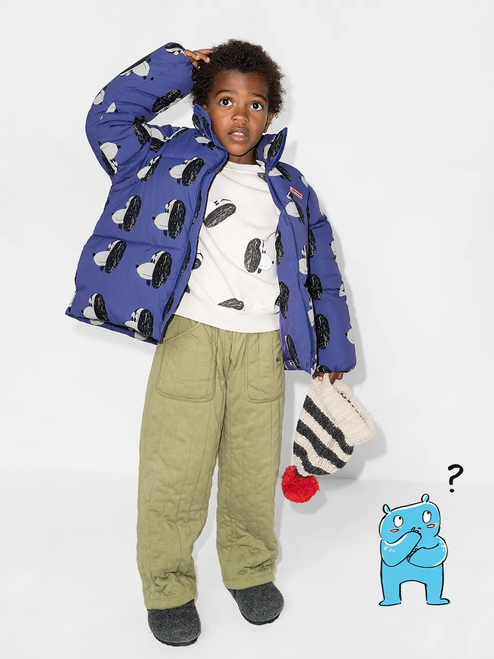 фото Bobo choses пуховик с принтом