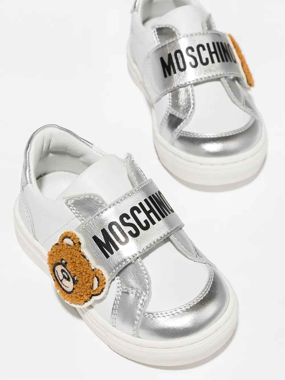 фото Moschino kids кроссовки с нашивкой teddy bear