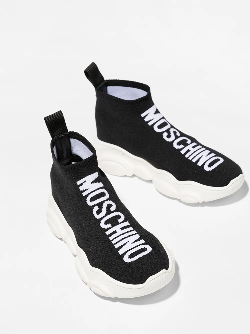фото Moschino kids кроссовки-носки с логотипом