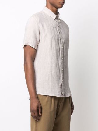 button-down short-sleeve linen shirt展示图