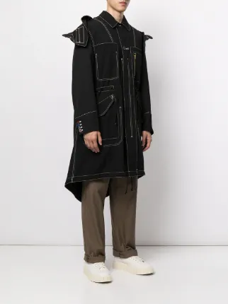 button-front parka coat展示图