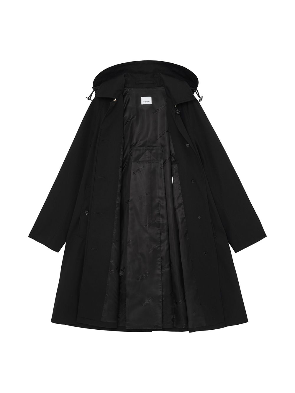 Burberry gabardine hooded car coat Women