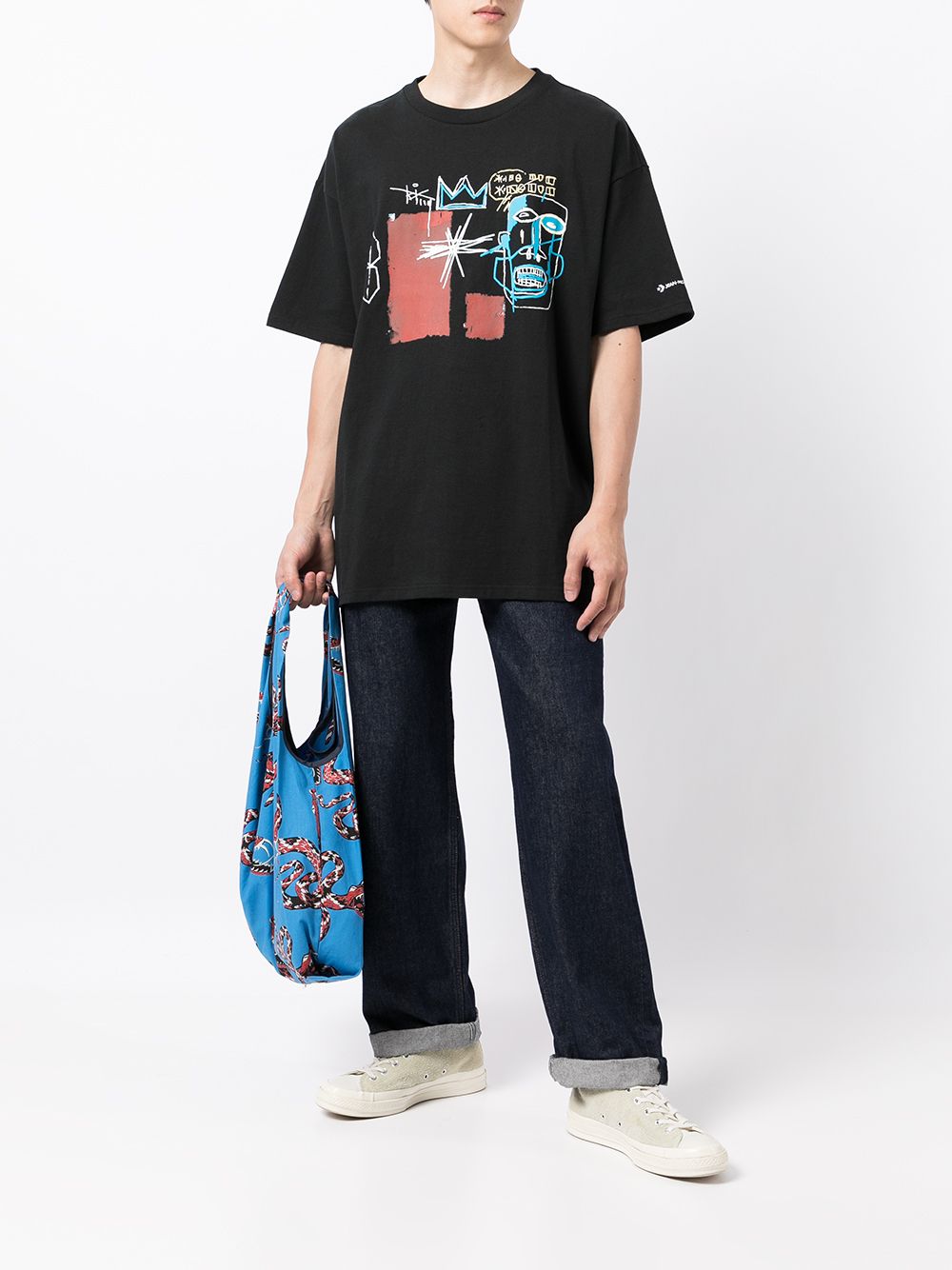 фото Converse футболка с принтом из коллаборации с basquiat