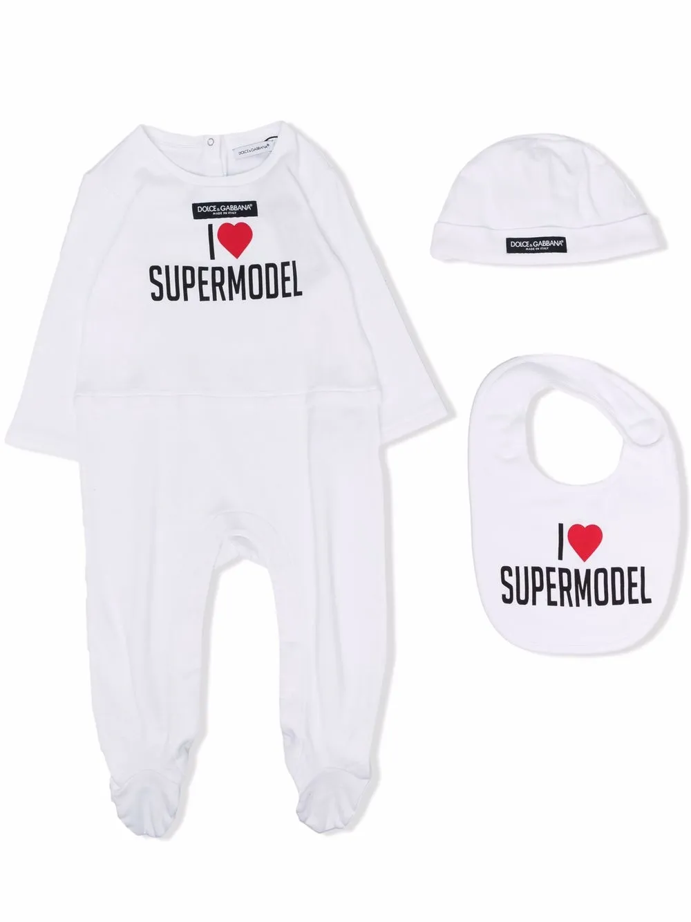 

Dolce & Gabbana Kids pijama I Love Supermodel - Blanco