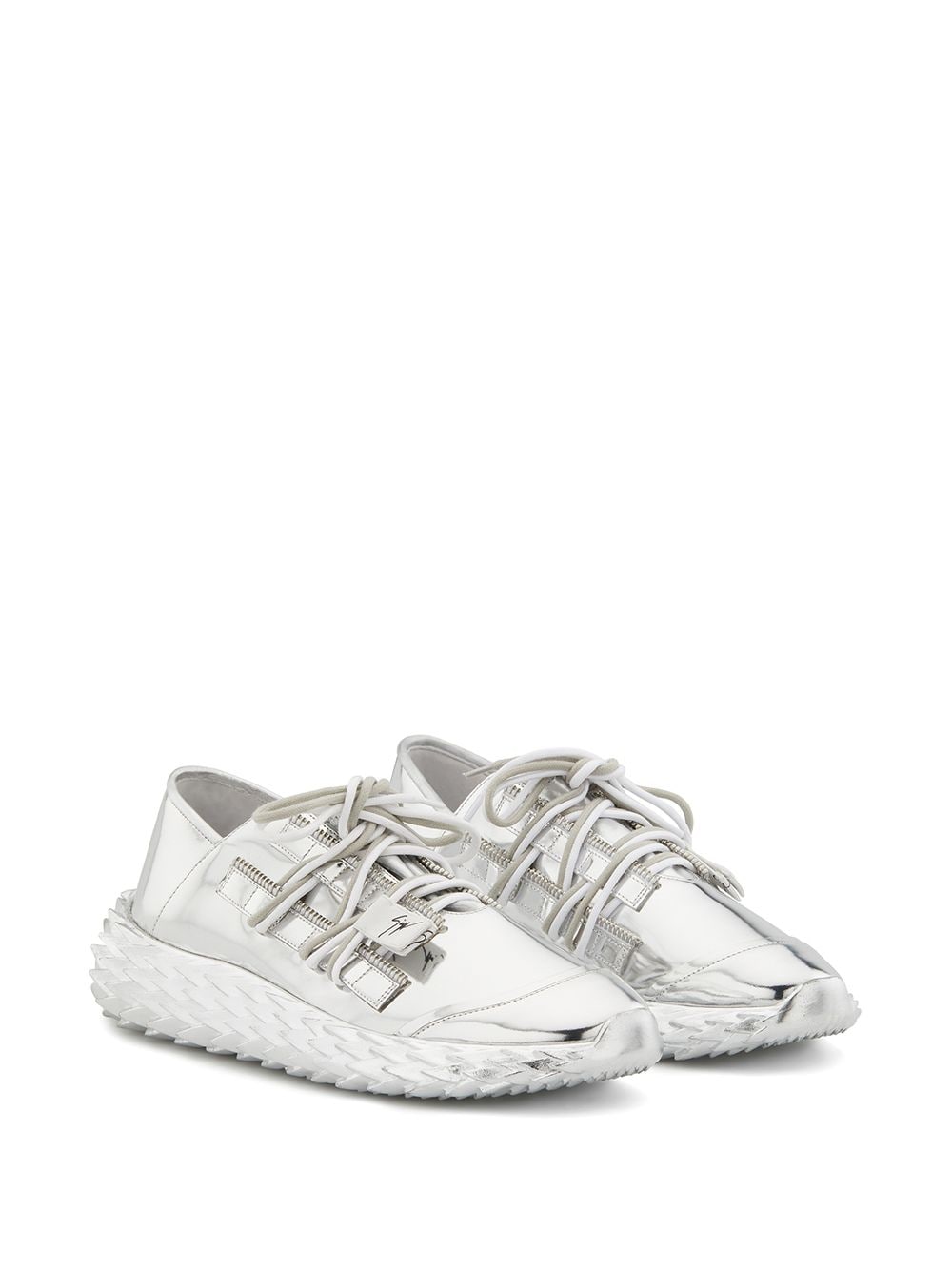 Giuseppe Zanotti Urchin sneakers met veters - Zilver