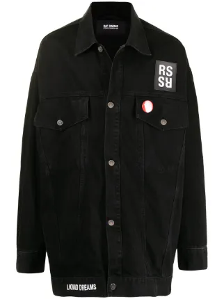Raf Simons logo patch Denim Jacket Farfetch