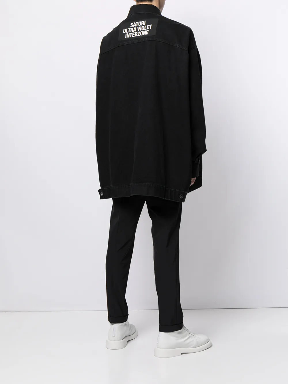 фото Raf simons джинсовая куртка с нашивкой-логотипом