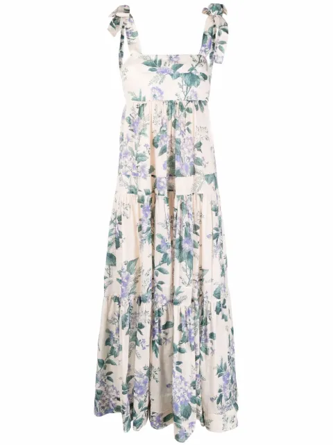 ZIMMERMANN Vestido com sobreposição e estampa floral