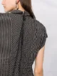 Rundholz striped ruched-panel midi dress
