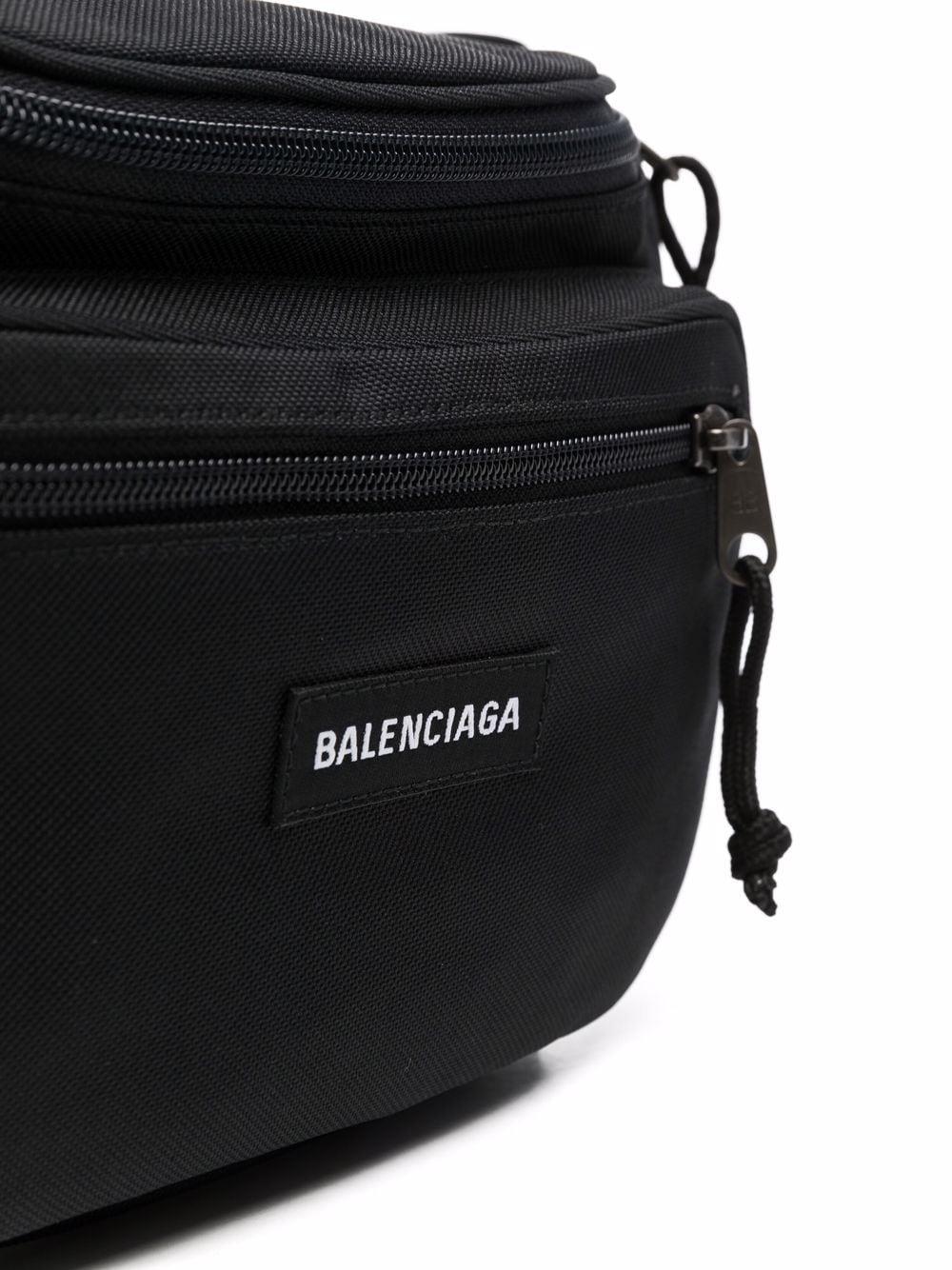 Shop Balenciaga Explorer Logo-appliqué Belt Bag In Black