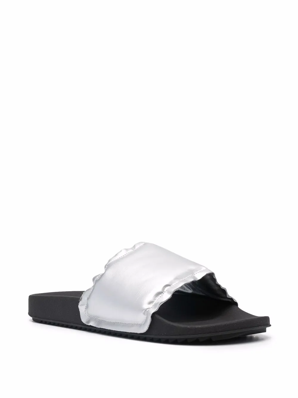 Rick Owens Slippers met open neus - Zilver