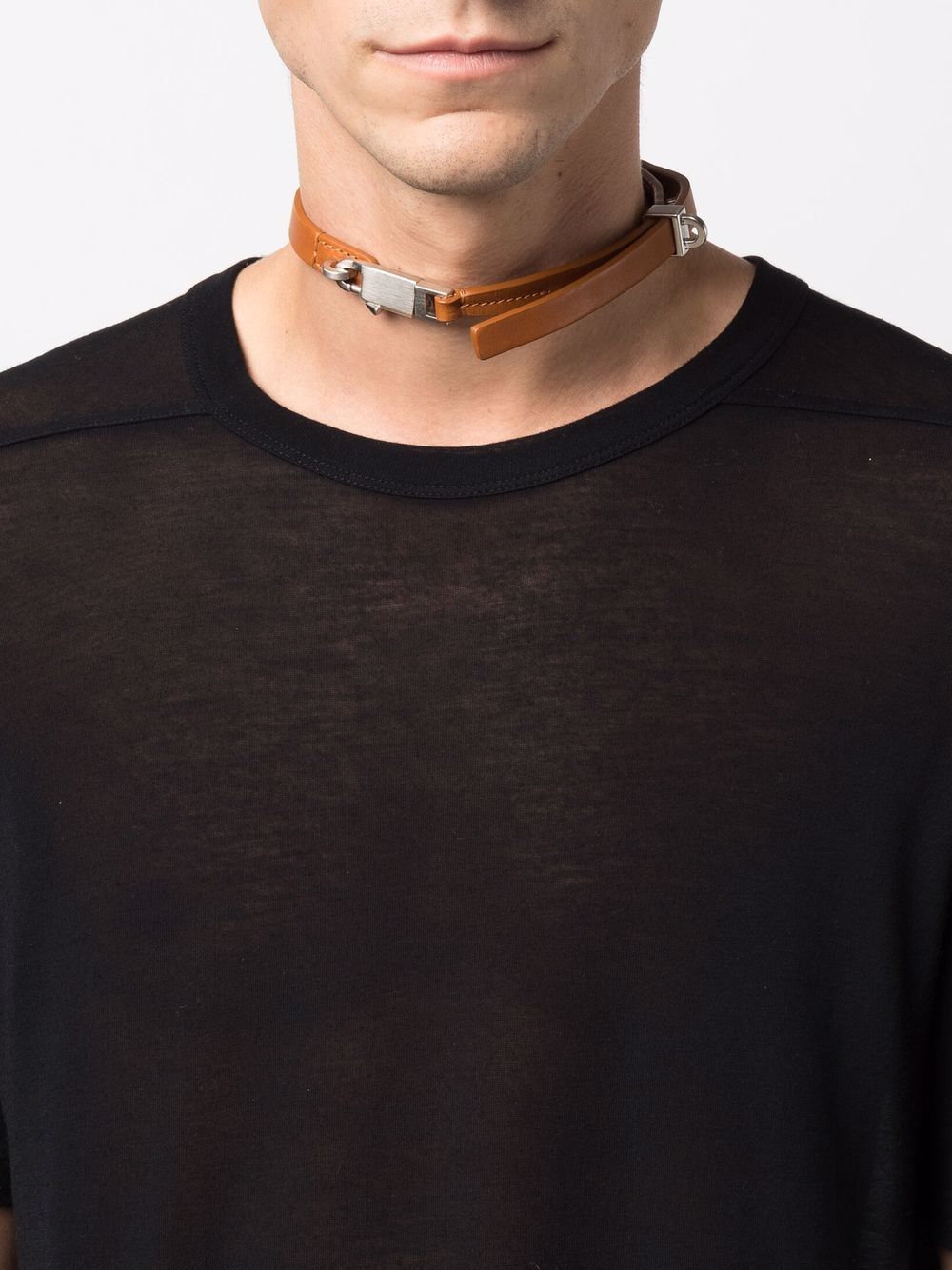 Rick Owens leather choker necklace | Smart Closet