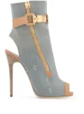 Giuseppe Zanotti Roxie distressed-effect denim ankle boots - Blue