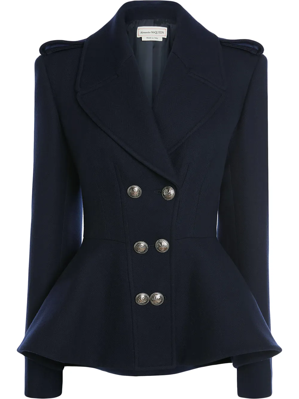 Alexander McQueen peplum-hem double-breasted Blazer - Farfetch