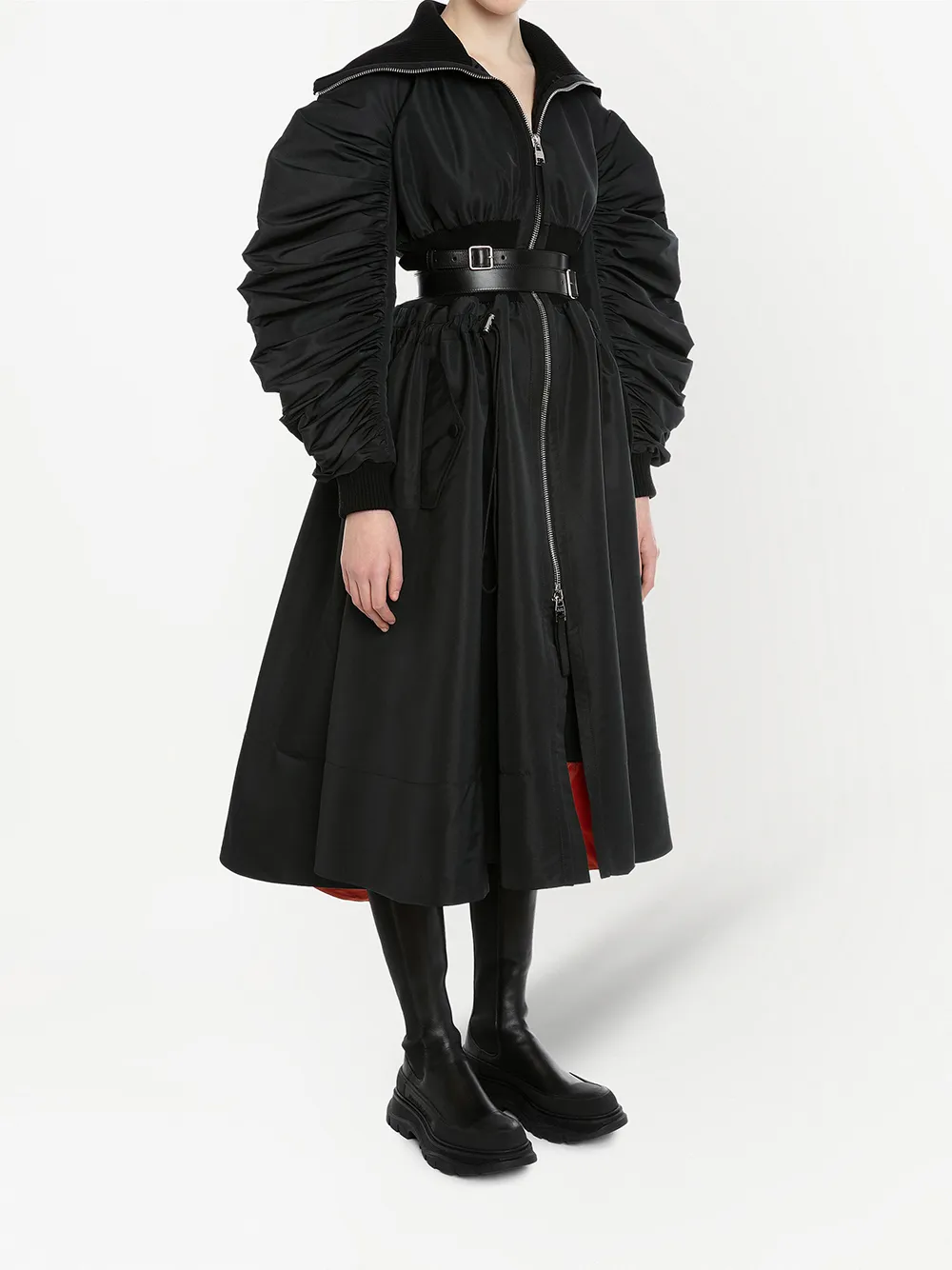 фото Alexander mcqueen платье миди hybrid bomber