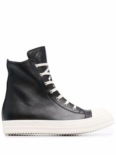 rick owens leather high top