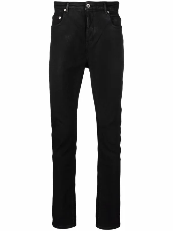 Black cut up store skinny jeans mens