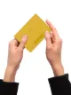 Miu Miu Porta-cartões de couro com placa de logo