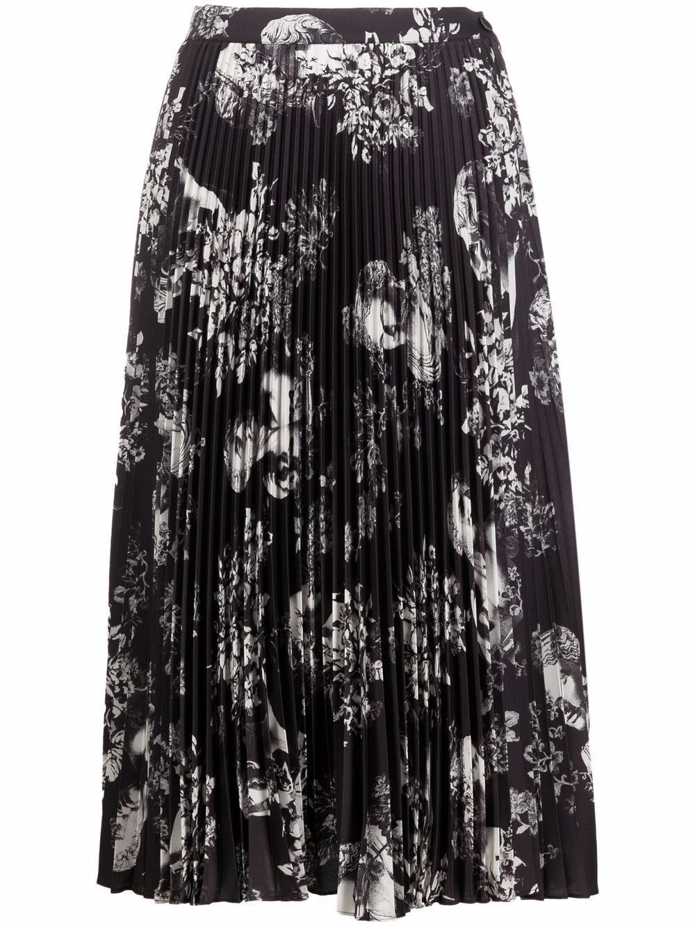 фото Etro плиссированная юбка миди с цветочным принтом