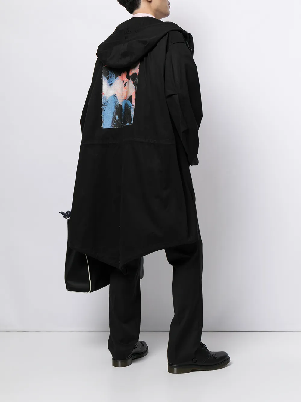 фото Raf simons x fred perry пальто с капюшоном и нашивкой