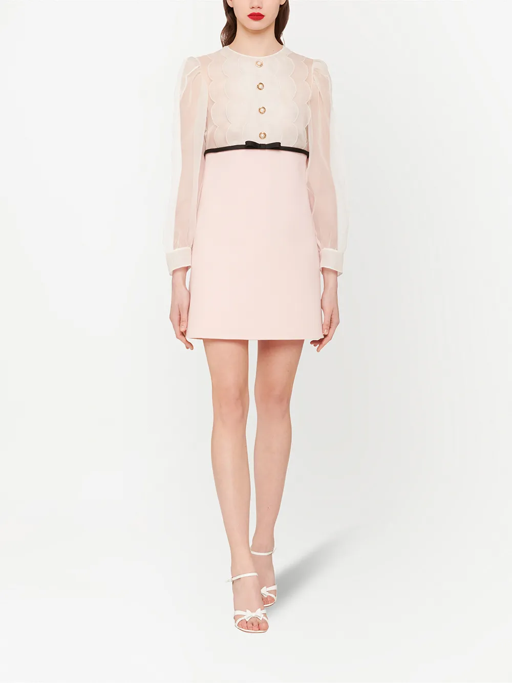 Miu Miu Mini-jurk van crêpe - Wit