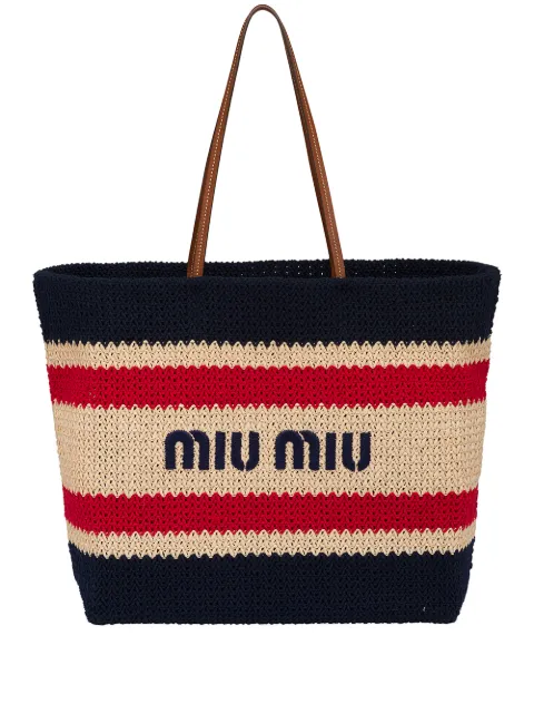 Miu Miu totebag med logotyp