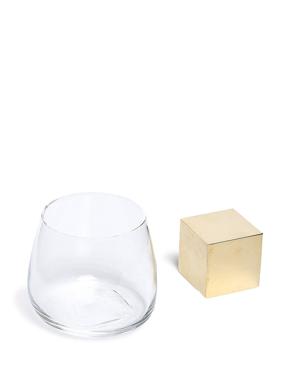 Shop Vanessa Mitrani Cube Gravity Whisky Glasses (set Of 2) In Weiss