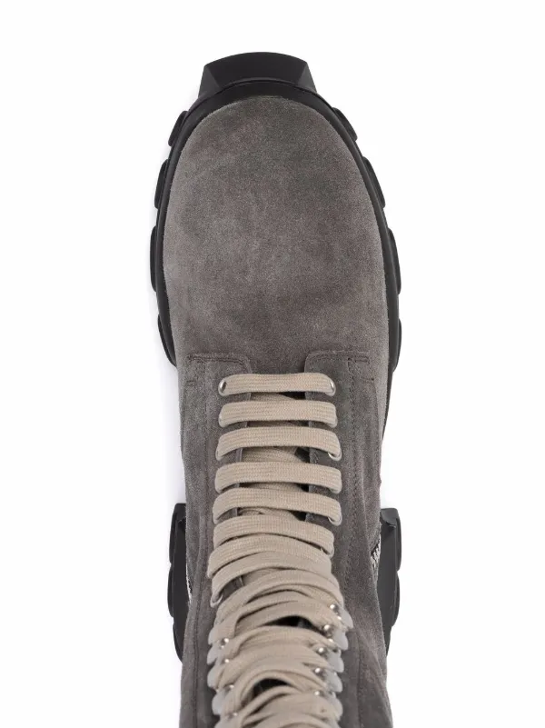 Shop Rick Owens Tractor suede boots 