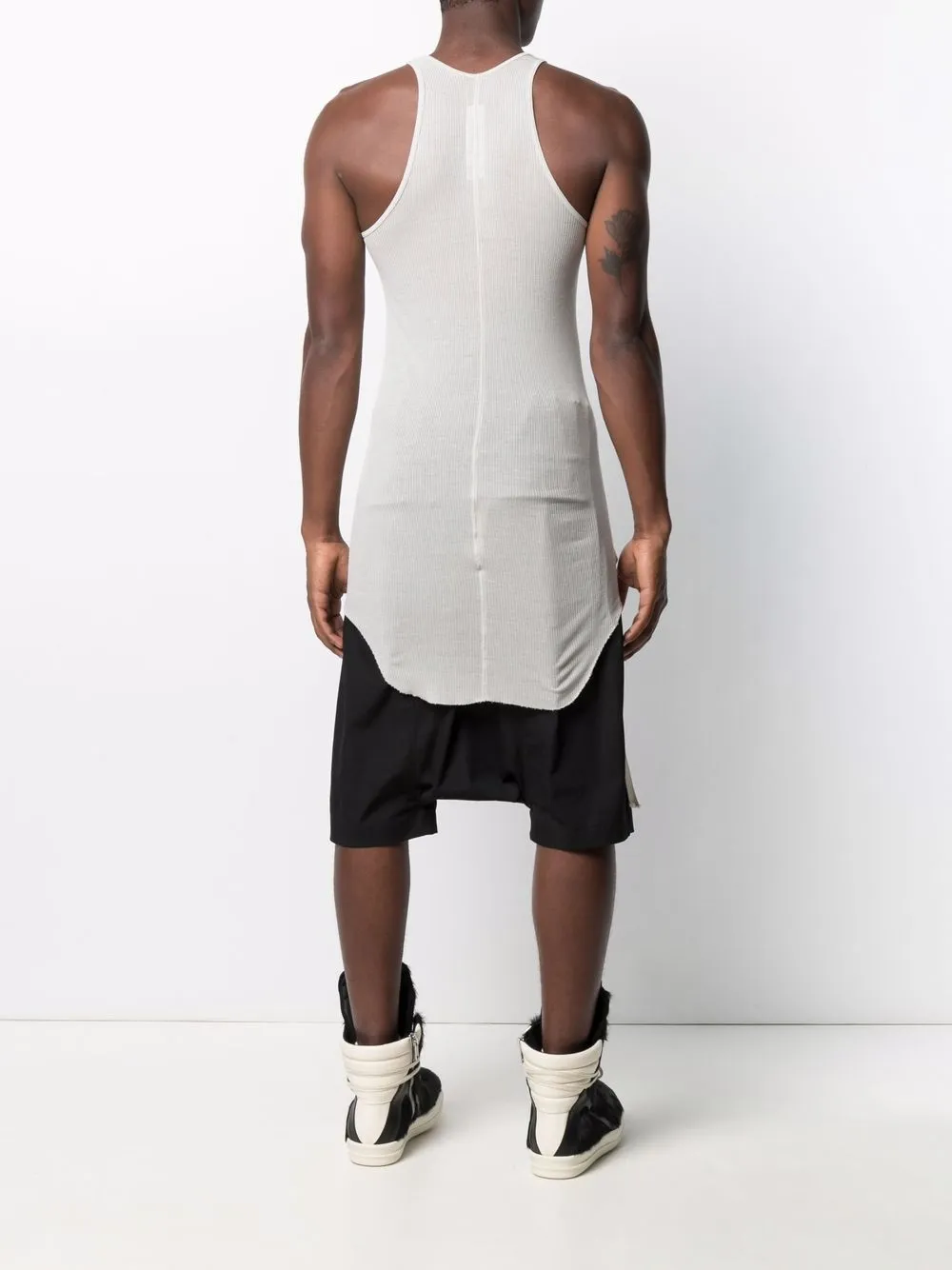 фото Rick owens длинный топ в рубчик