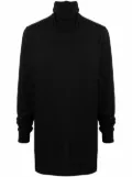 Rick Owens roll-neck organic-cotton sweatshirt - Black