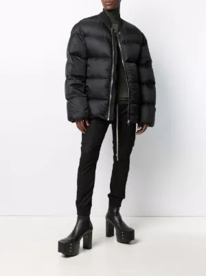 puffer jacket with high collar