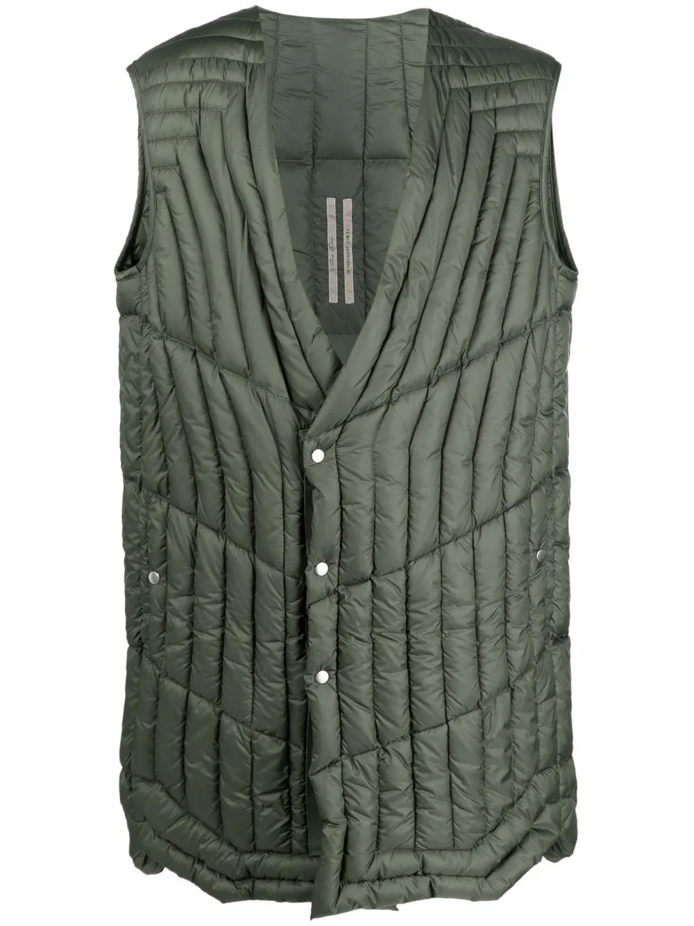 

Rick Owens quilted fitted gilet - Green